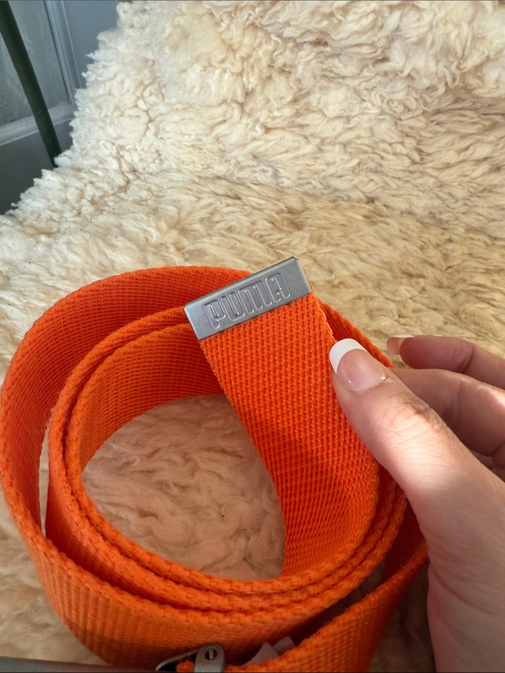 Y2K Puma Orange Canvas Belt - Picture 4 of 7